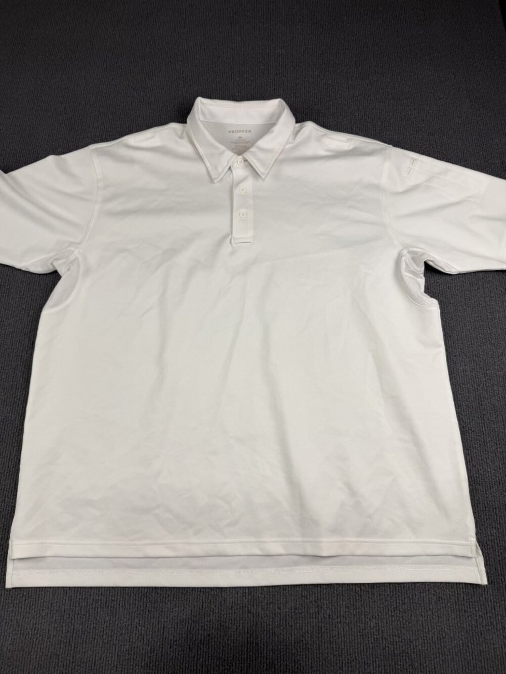 Propper Mens White Tactical Polo Shirt Short Sleeve 2XL
